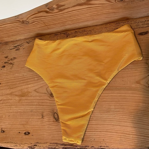 Vitamin A Fred SEGAL golden yellow high waisted bikini bathing suit bottom. - Picture 3 of 9